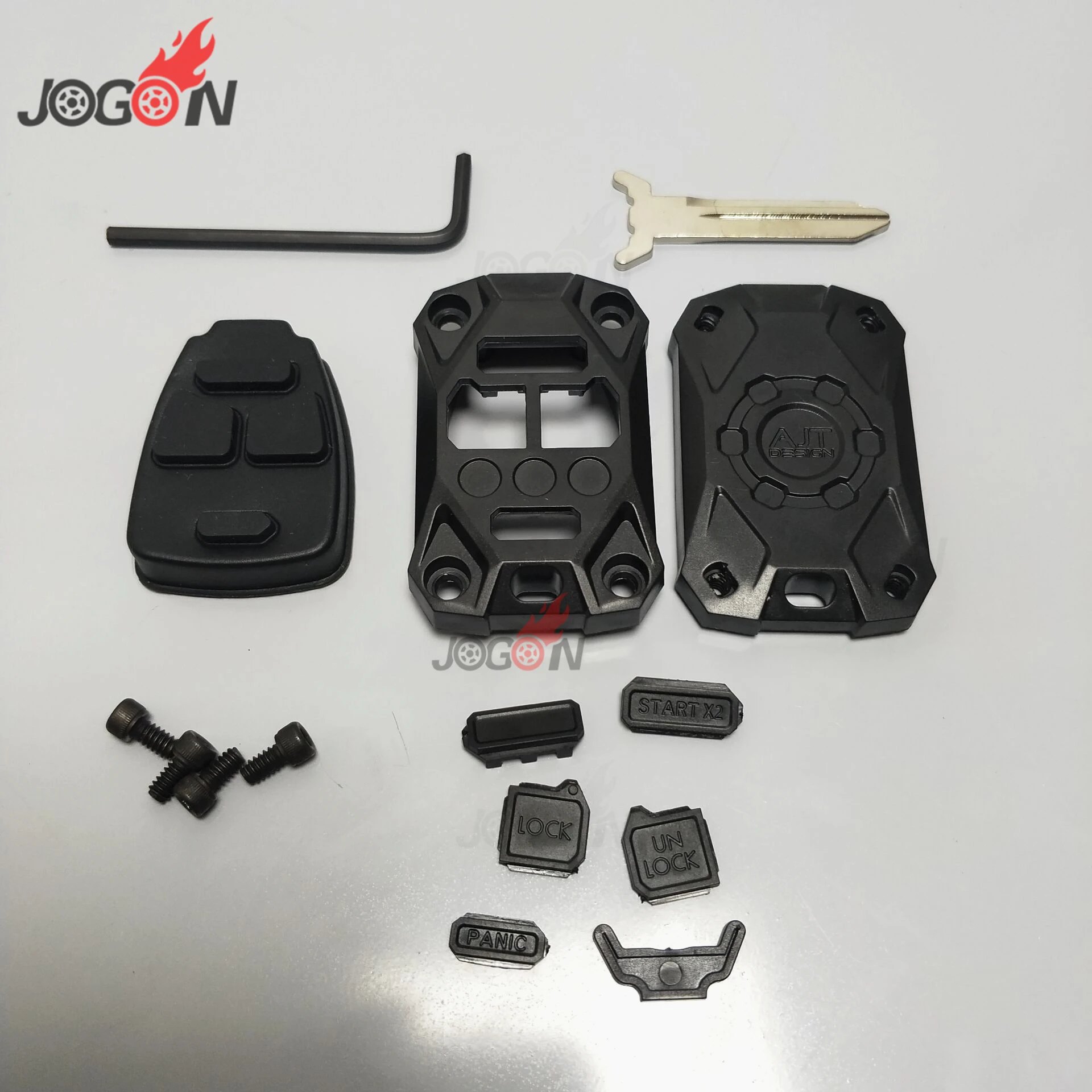 

Car Protective Remote Smart Key Fold Case Holder Cover Trim For Jeep Wrangle JK 2018 Plastic