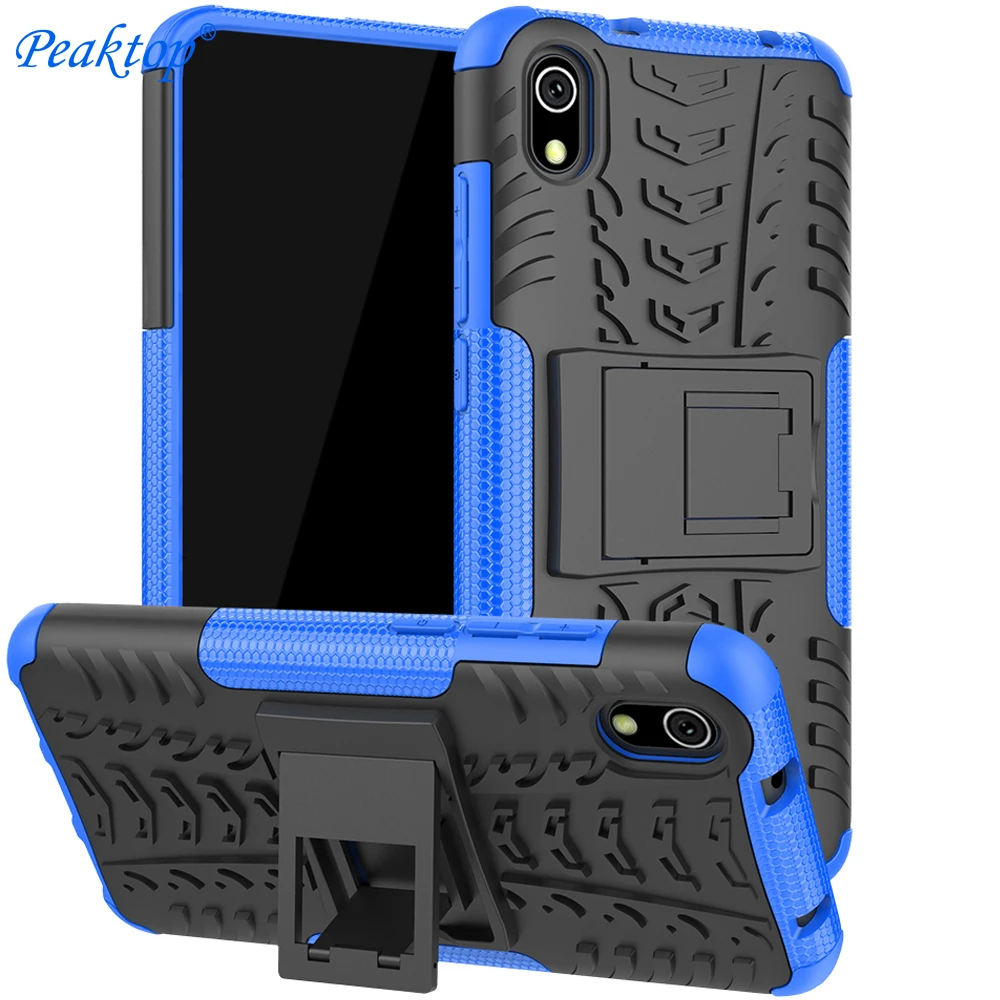 For Xiaomi Redmi 6A Case TPU &amp PC Dual Armor Cover with Stand Holder Hard Silicone Anti-Skid Combo Back 7a | Мобильные телефоны