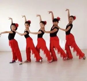 DB23543 fringe dance pants-6