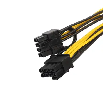 

2xPCI-E 6-pin to 2x 6+2-pin (6-pin/8-pin) Power Splitter Cable PCIE PCI Express