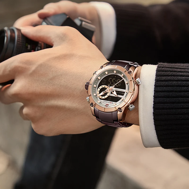 Top Brand Men Watches Naviforce Fashion Luxury Quartz Watch Mens Military Chronograph Sports Wristw-4