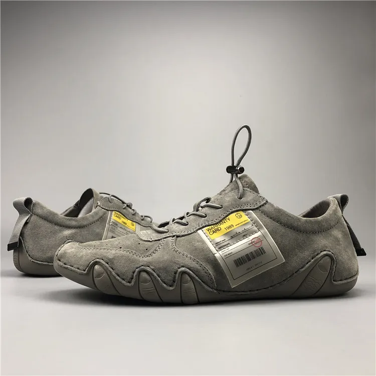 

Men routine trekking shoes males leisure genuine leather walking TRAVEL shoes mens all-match sneakers