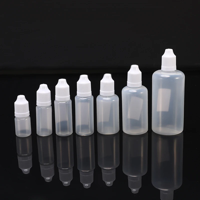 1 шт. 5/10/15/20/30/50/100ml Пустые Пластик сжимаемые бутылки-капельницы флаконы для глазных капель образца глаза падение бутылка для многоразового использования