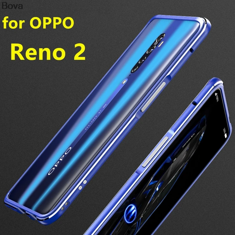 Чехол для OPPO Reno 2 роскошный Ультратонкий алюминиевый бампер Reno2 + пленка (1