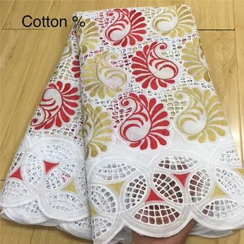 

2020 Latest African 100% Cotton Laces Fabric Latest Swiss Voile Lace In Switzerland With Stones For Women Dresses Party kc66-848