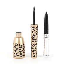 2 в 1, Новое поступление, водостойкая жидкая подводка для глаз, подводка для глаз, карандаш-карандаш, стойкий макияж, леопардовые зерна, макияж для глаз, косметика, подарок
