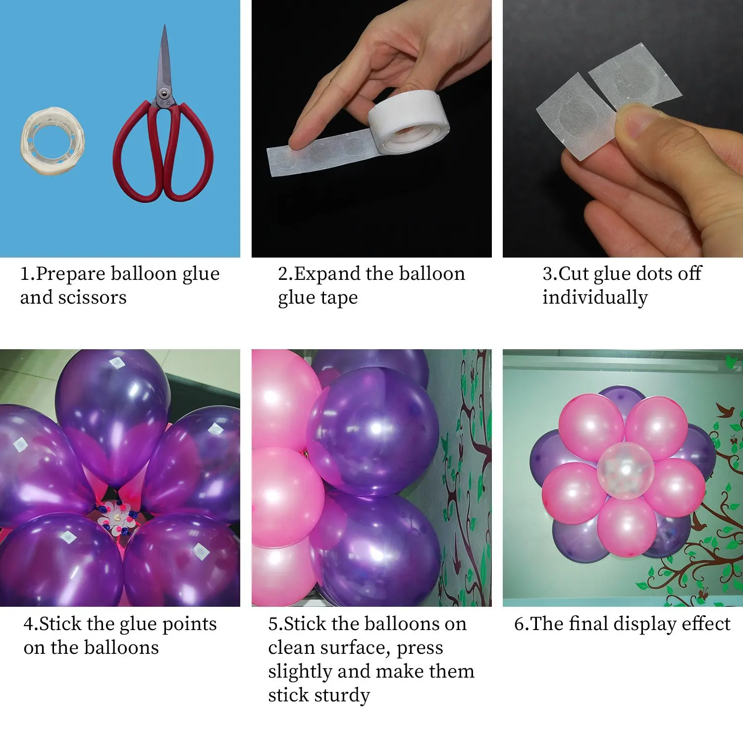  METABLE 2 Set Balloon Column Kit Base Stand and Pole 61 inch Height + 30Pcs Balloon Rings Balloon T