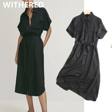 

Elmsk 2021Dress Women Vestidos De Fiesta De Noche England Style Office Lady Black Simple Fashion Summer Party Dress Vestidos