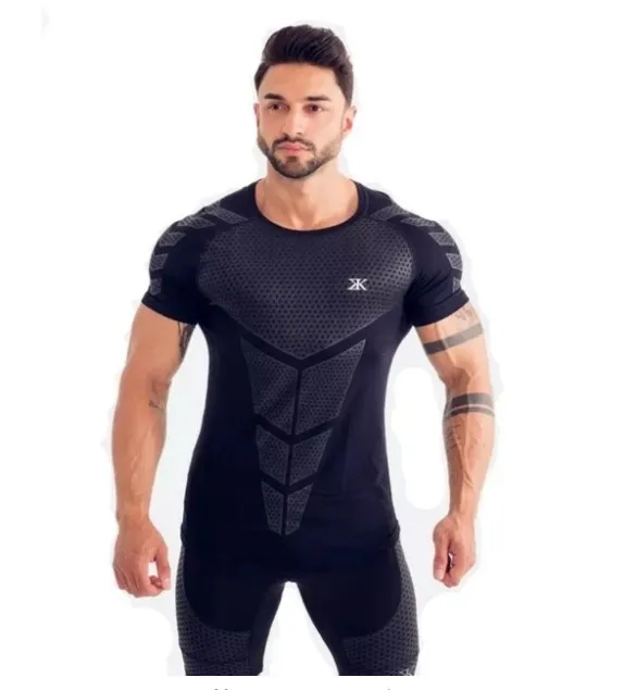 

US Men's Short Sleeve Gym Sport T Shirt Fitness Workout Quick Drying Tops Blouse