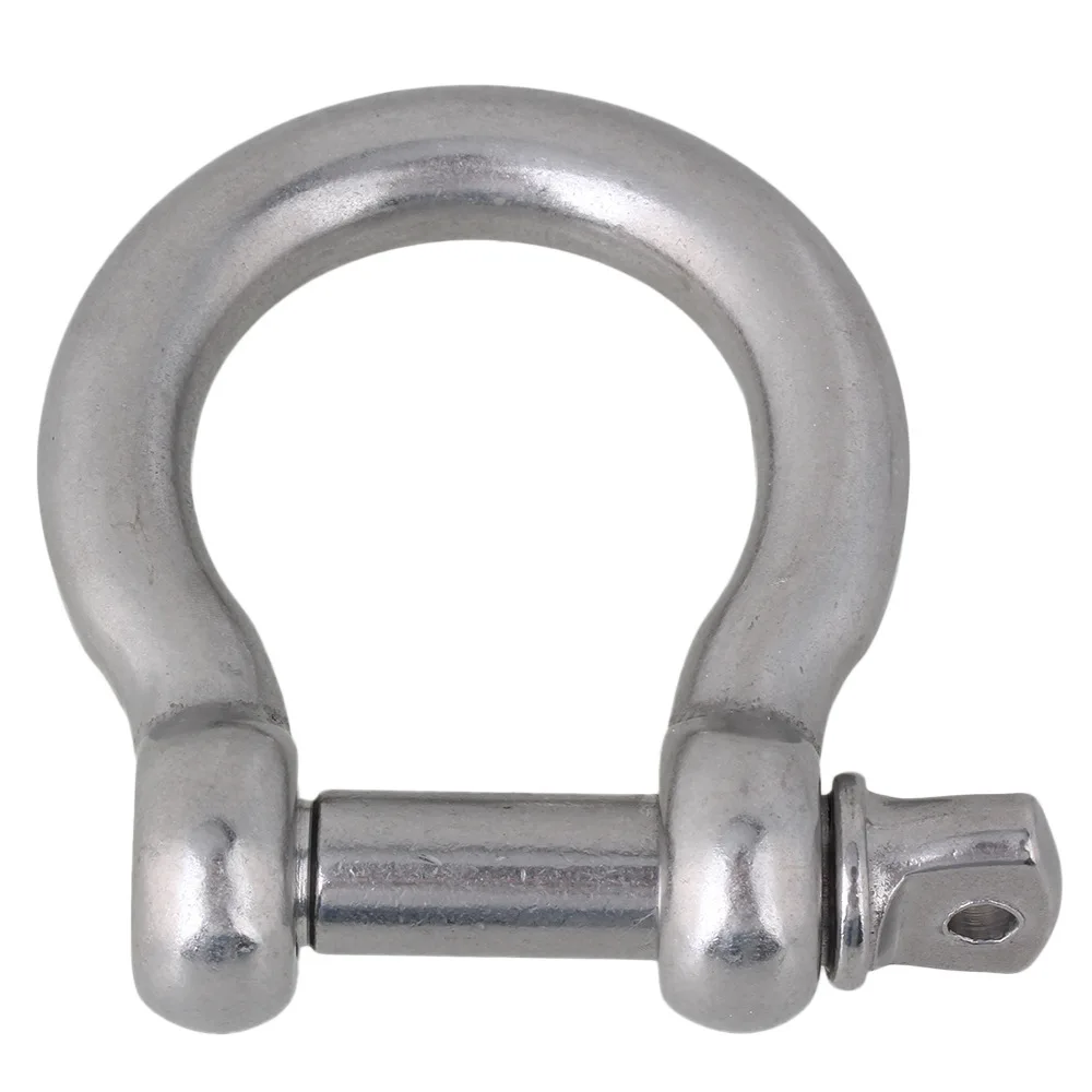 

Silver 304 Stainless Steel Screw Pin Bow Anchor Bow Shackle European Style M16