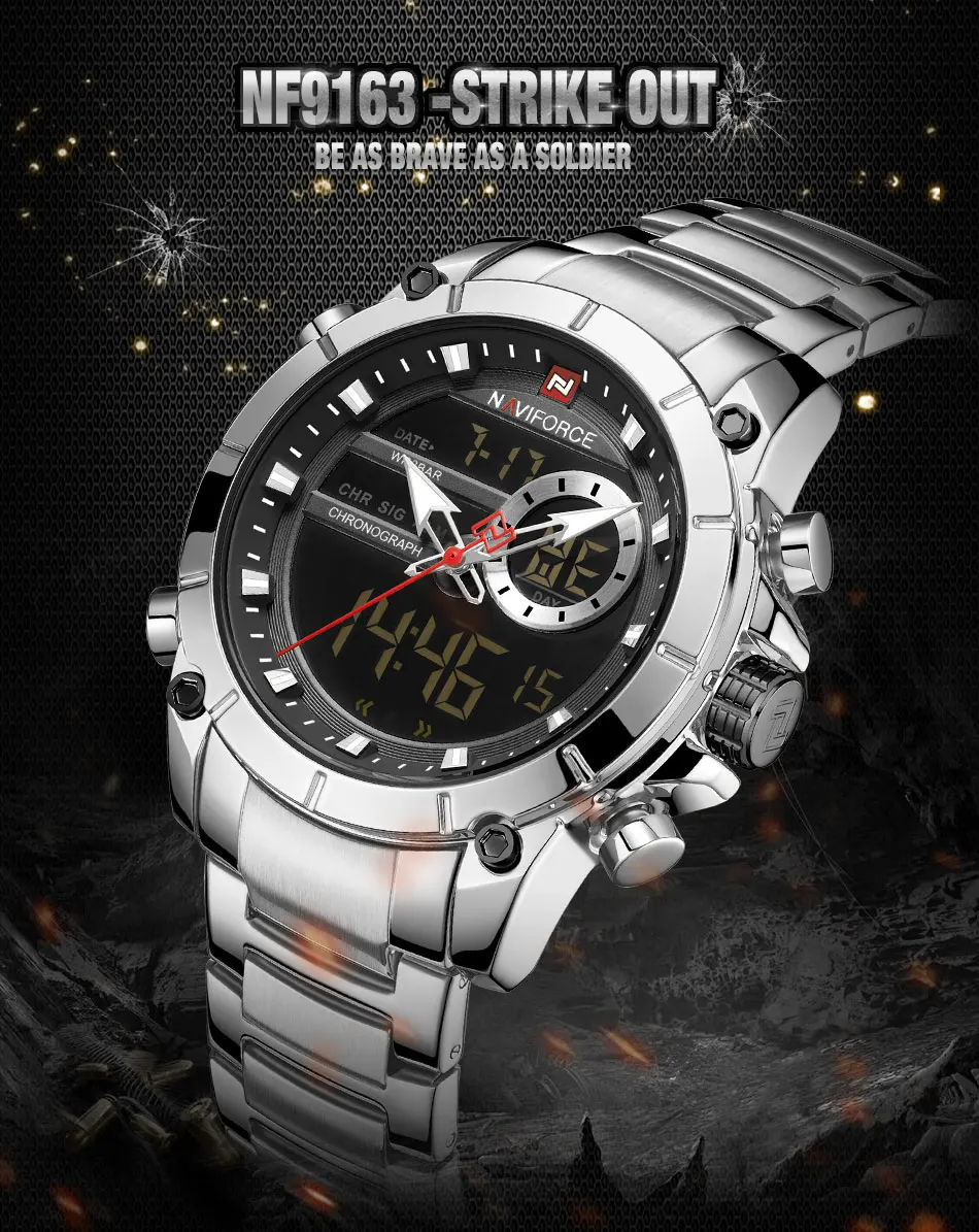 Relogio Masculino NAVIFORCE Top Brand Men Watches Fashion Luxury Quartz Watch Mens Military Chronograph Sports Wristwatch Clock
