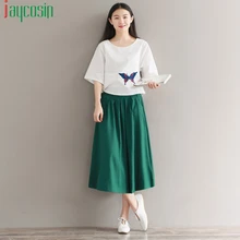 Повседневная Свободная Женская юбка из хлопка и льна, дышащая повседневная однотонная Свободная Женская юбка, стильная юбка с карманами на молнии размера плюс, пляжные вечерние юбки