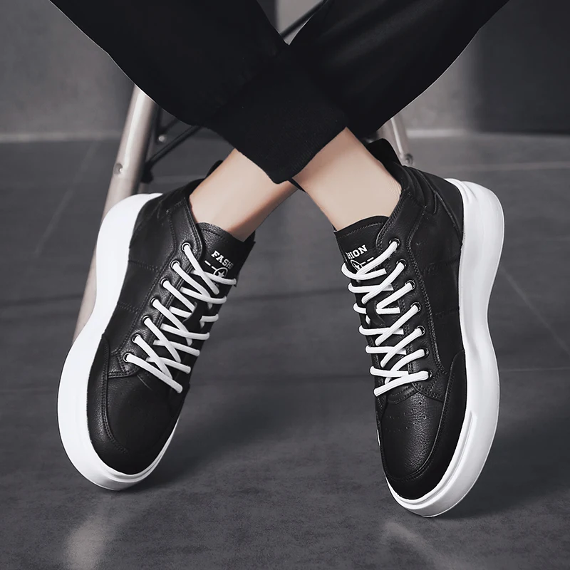 Мужские кроссовки Новый тренд Мужская повседневная обувь из натуральной кожи на