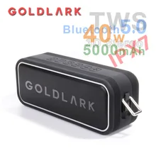

GOLDLARK Portable Bluetooth Wireless Speaker 40W IPX7 NFC 3D Stereo Outdoor Soundbox with Long Playtime and Voice Assistant