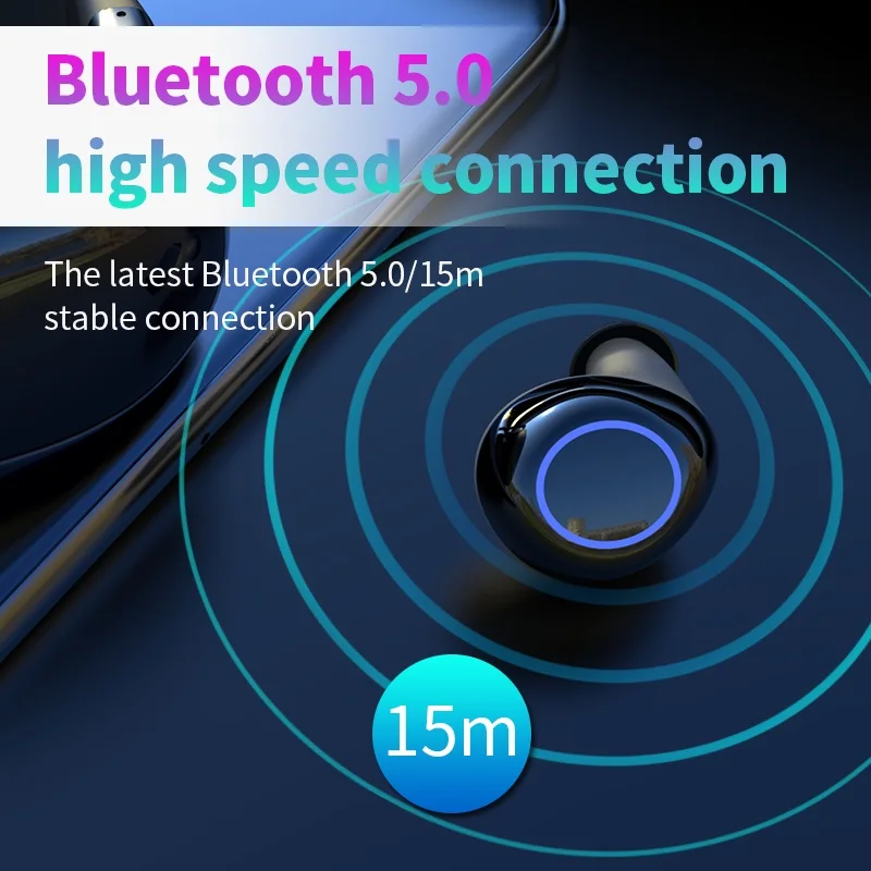 HM50 TWS Bluetooth 5,0, беспроводные портативные наушники с сенсорным управлением, наушники на запястье, ушные вкладыши, спортивный Тип, зарядная коробка, браслет, гарнитура