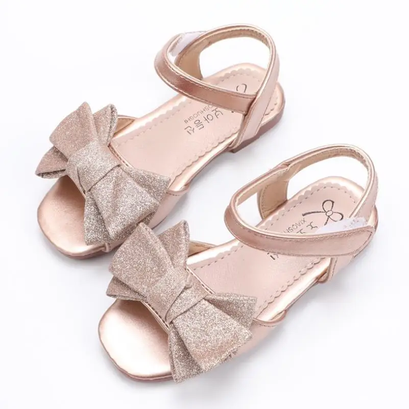 

Sandals Girls Kids Baby Girl Summer Shoes Brand New Fashion Princess Soft Rubber Sole Children's Beach Sandals Bow