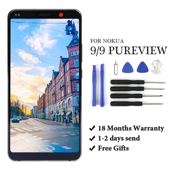 

100% Good quality for Nokia 9/9 Pureview lcd screen 5.99 inch black white test before send no dead pixel assembly replacement