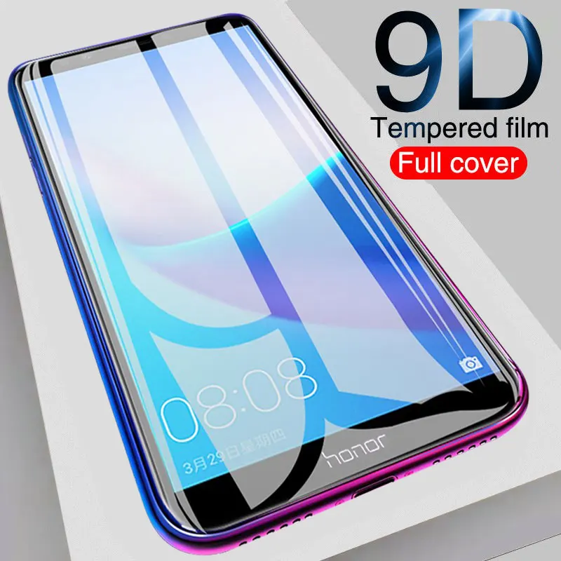 Protector de cristal templado 9D para pantalla de móvil, película protectora de vidrio templado para Huawei honor 7X 7A 7C Pro 7S Honor 8 9 Lite V10 V9 Play