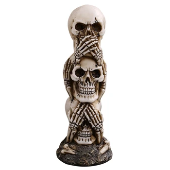 

Resin Craft Human Skull Statue Creative Statue Sculpture Gift Home Decoration Human Skull
