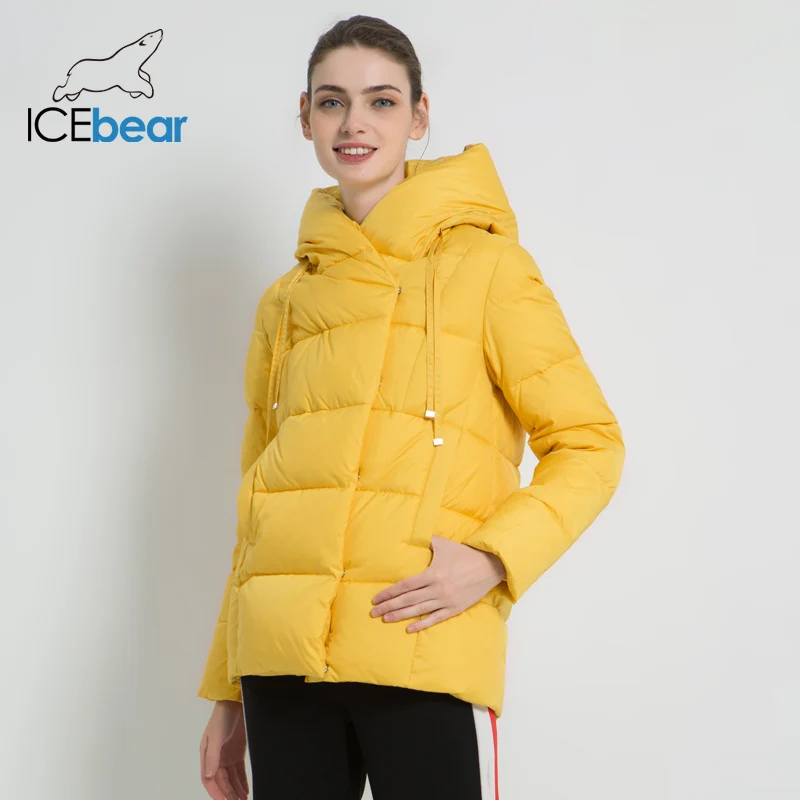 En Ligne ICEbear 2019 nouveau manteau femme hiver marque vêtements décontracté dames veste d hiver chaud dames court à capuche Vêtements GWD19011