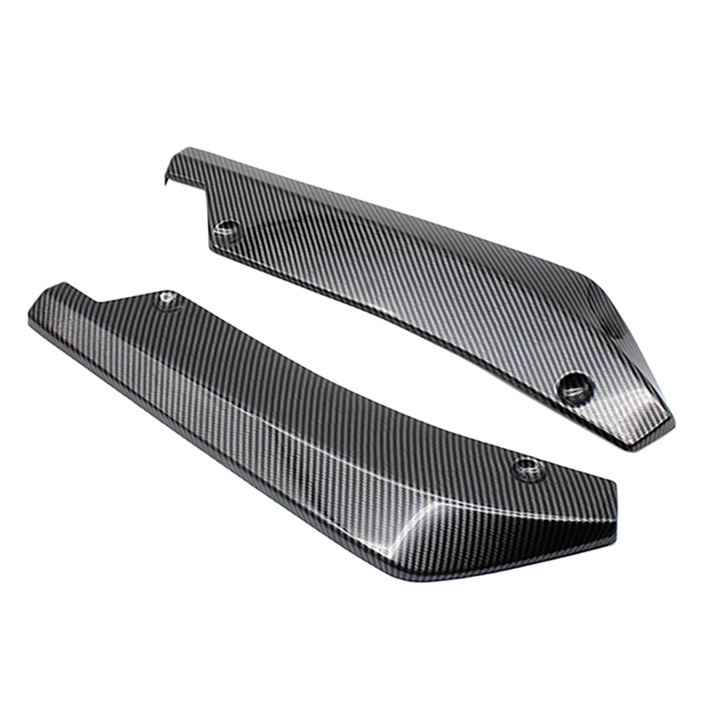 Universal Car Rear Bumper Carbon Fiber Lip Angle Splitters Diffuser