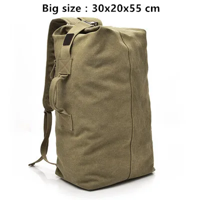 Мужской брендовый брезентовый Рюкзак большой емкости, альпинистский рюкзак, тактический военный рюкзак, мужская повседневная дорожная сумка - Color: Big Khaki