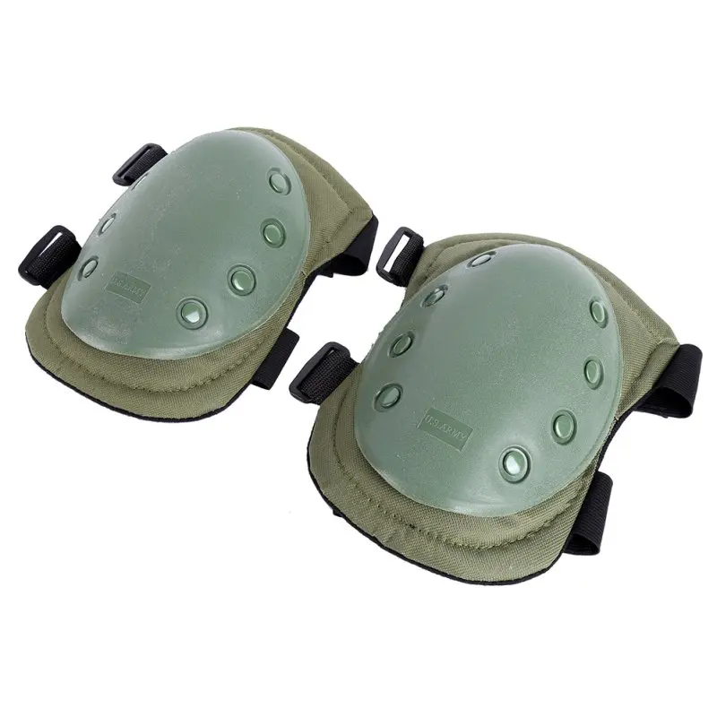 Army green Открытый Регулируемый тактический военный пейнтбол налокотники для скейтбординга наколенники страйкбол боевой защитный набор - Цвет: Army green