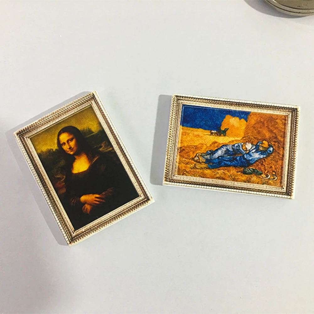 World Famous Painting Fridge Magnets With Frame Refrigerator Sticker