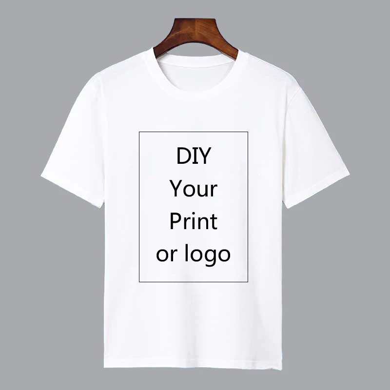 T-shirt Футболка с индивидуальным принтом DIY ваша любимая фотография или логотип Модальная футболка и шорты тренд семейная Одежда влюбленных полный комплект одежды - Цвет: T-shirt