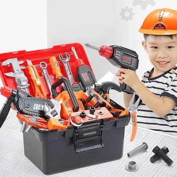 

New Simulation Repair Tools Toys Kids Toolbox Kit Educational Toy Drill Game Learning Engineering Puzzle Children Toys For Boy
