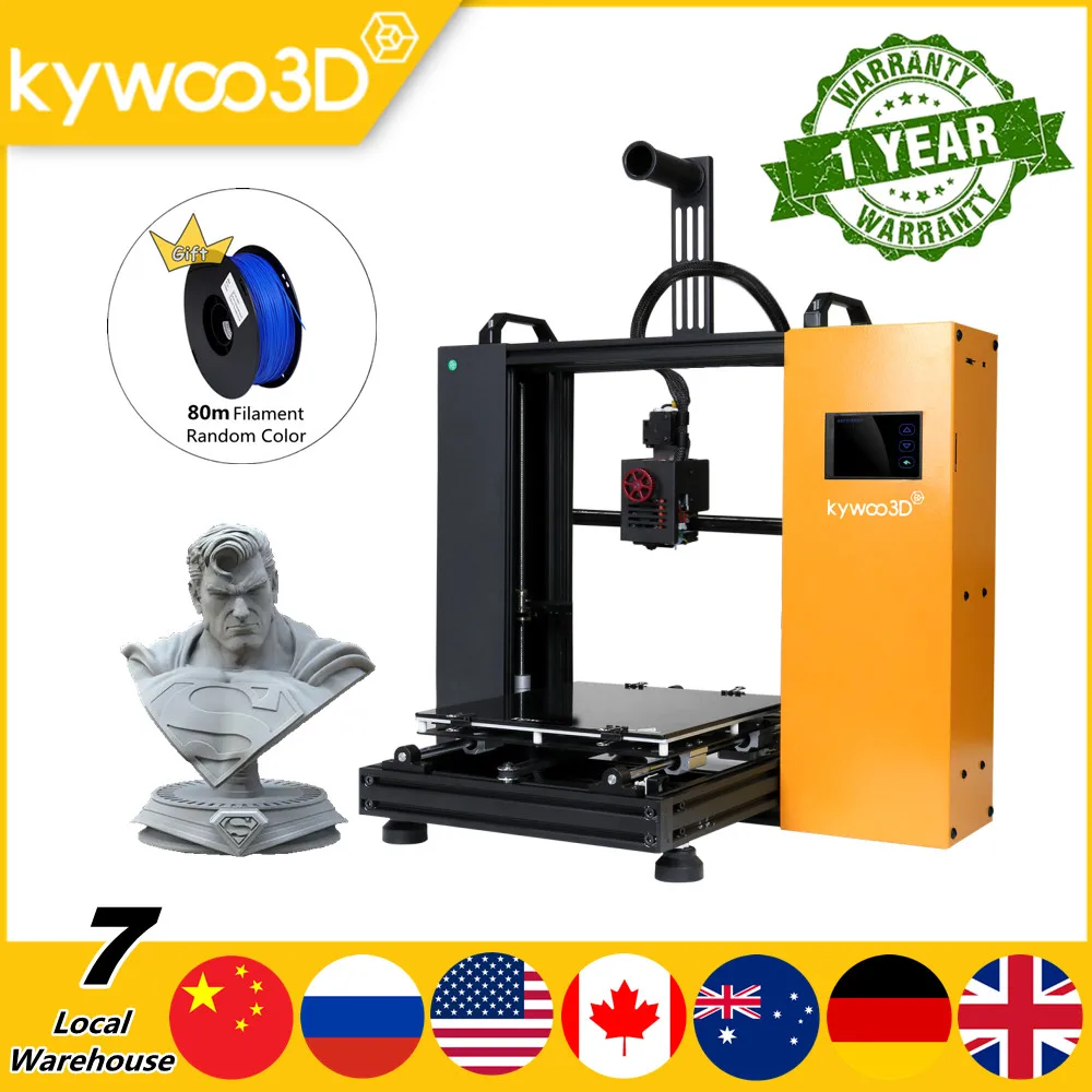3D принтер kywoo3D Tycoon 32 бит с прямым приводом ультра-тихий двойной портальный