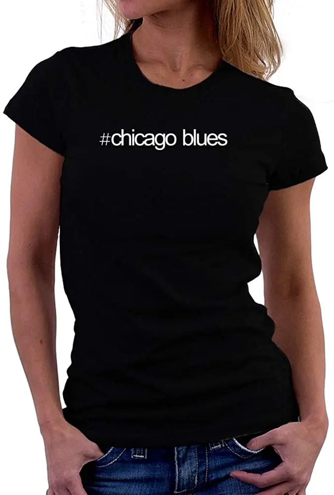 Chicago Blues Bold Text женская футболка Новое поступление Летняя крутая 2020 дышащая
