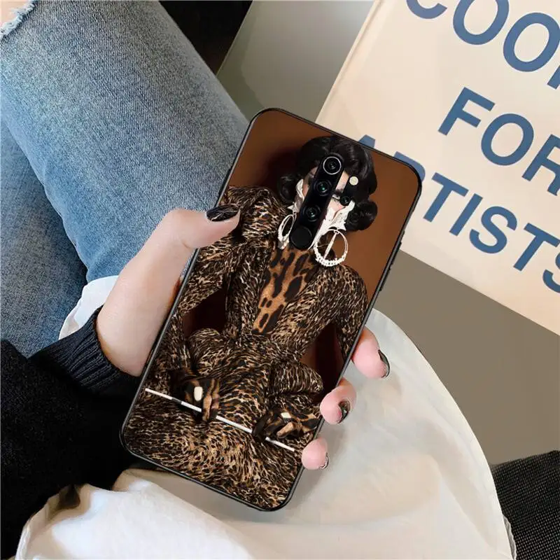 CUTEWANAN American Drag Queen Aquaria Soft black Phone Case for Redmi Note 8 8A 8T 7 6 6A 5 5A 4 4X 4A Go Pro