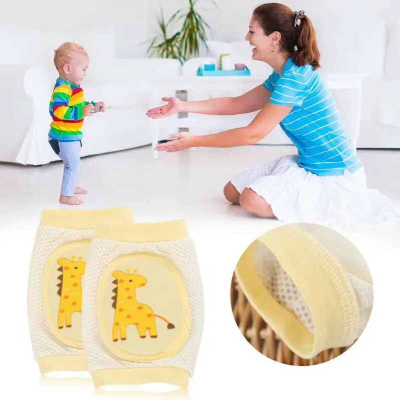 Baby Cartoon Crawling Knee Pads Safety Anti-slip Walking Leg Elbow Protector Send in random Color Or Note US