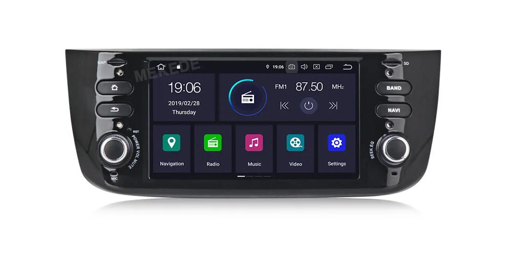 Автомобильный мультимедийный плеер 1Din 8 ядерный Android 9 dvd-плеер для Fiat/Linea/Punto 2012- gps BT Automotivo радио FM DSP wifi