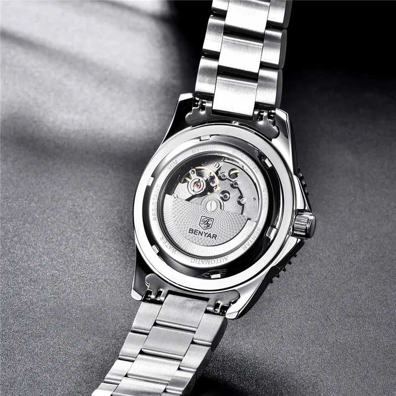 2019 новые Tourbillon Автоматические Мужские механические часы BENYAR лучший бренд класса