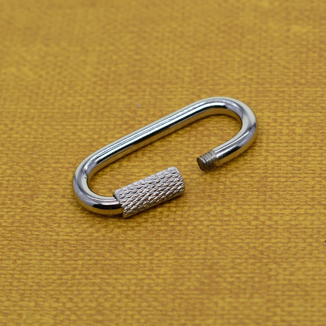 Lot De 10 Mousquetons à Vis - Porte-clés Sécurisé - Pour Camping, Randonnée, Sac à Dos, Animaux