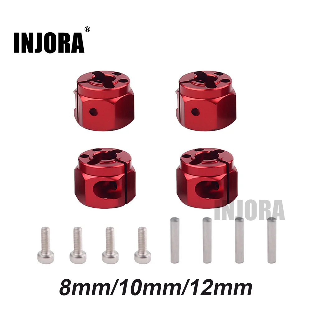 

INJORA Metal 12mm Wheel Hex Hub Width Extension 8/10/12MM for 1/10 RC Crawler Axial SCX10 90046 D90 TF2 MST Tamiya RC Car Parts