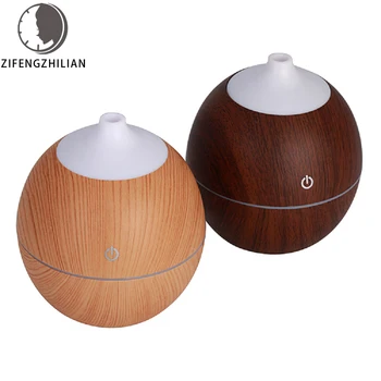 

Essential oil diffuser wood grain USB ultrasonic humidifier Aroma diffuser household aromatherapy fog maker with 7 LED 130ML