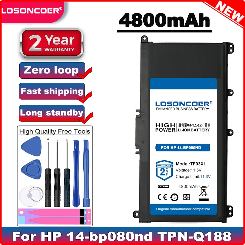 4800mAh TF03XL батарея для HP 14-bp080nd 14-bf 15-CC TPN-Q188 Q189 Q190 Q191 Q192 Q201 HSTNN-LB7X HSTNN-LB7J 920070-855 |