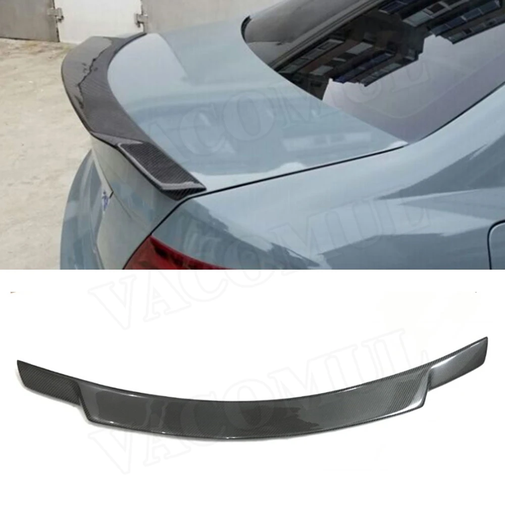 For Mercedes Benz C Class W204 C300 C63 AMG Sedan 2007-2014 Carbon Fiber Rear Boot Spoiler Trunk Wings