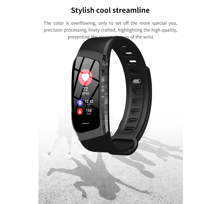 Smart Watch IP67 Waterproof Blood Pressure Smart Bracelet Heart Rate Monitor Sport Fitness Bracelet Tracker E18 Wristband