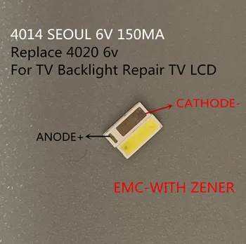 

500pcs 4020 LED Backlight High Power LED 1W 6V 4020 4014 Cool white 80LM For TV Application cool white