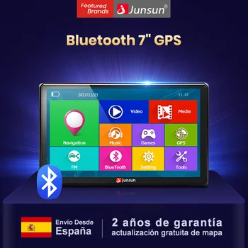 

Junsun 7 inch HD Car GPS Navigation Bluetooth AVIN Rear view Capacitive screen FM 8GB Car avan Vehicle Truck GPS Europe Sat nav
