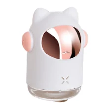 300Ml Mini USB Space Cat Ultrasonic Fresh Air Humidifier with LED Light Desktop Moisture Humidifier