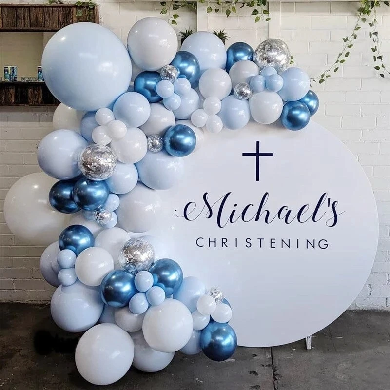 141Pcs/set Blue Balloon Arch Kit Set Birthday Wedding Baby Shower Garland Decor