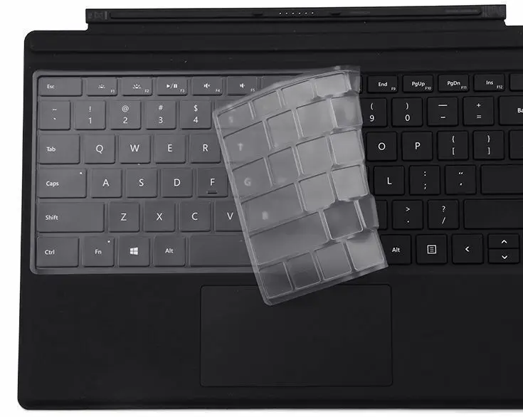 

Ultra Thin Keyboard Protector Skin Cover for Microsoft Surface Pro 2017 & Surface Pro 4 Pro 5 Soft-Touch Precision Keyboard TPU