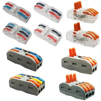 

wire connector mini fast power connector Universal Compact Wiring Connector,Terminal wire block plug in connector terminal