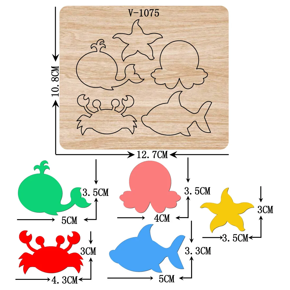 

New fish wooden dies cutting dies for scrapbooking /Multiple sizes /V-1075