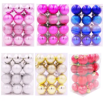 

24Pcs Christmas Balls Ornaments for Xmas Christmas Tree 4 Style Shatterproof Oct 7th